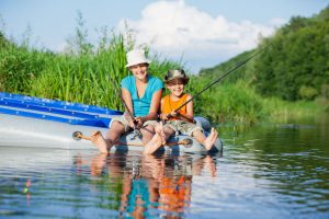 36448397 - kids fishing at the river