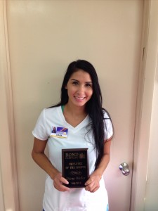 Congratulations to the winner of the “Employee of the Month” contest for July 2015, Diana Walker. Diana has worked for the Clinic since 2010 and works as a LPN for Dr. J. Edwards. Congratulations! 