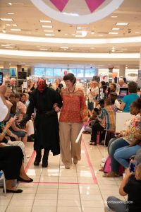 Pam Cunningham modeling during the survivor fashion show.