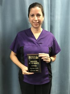 September 2018 Employee o the Month - Myriam Aviles