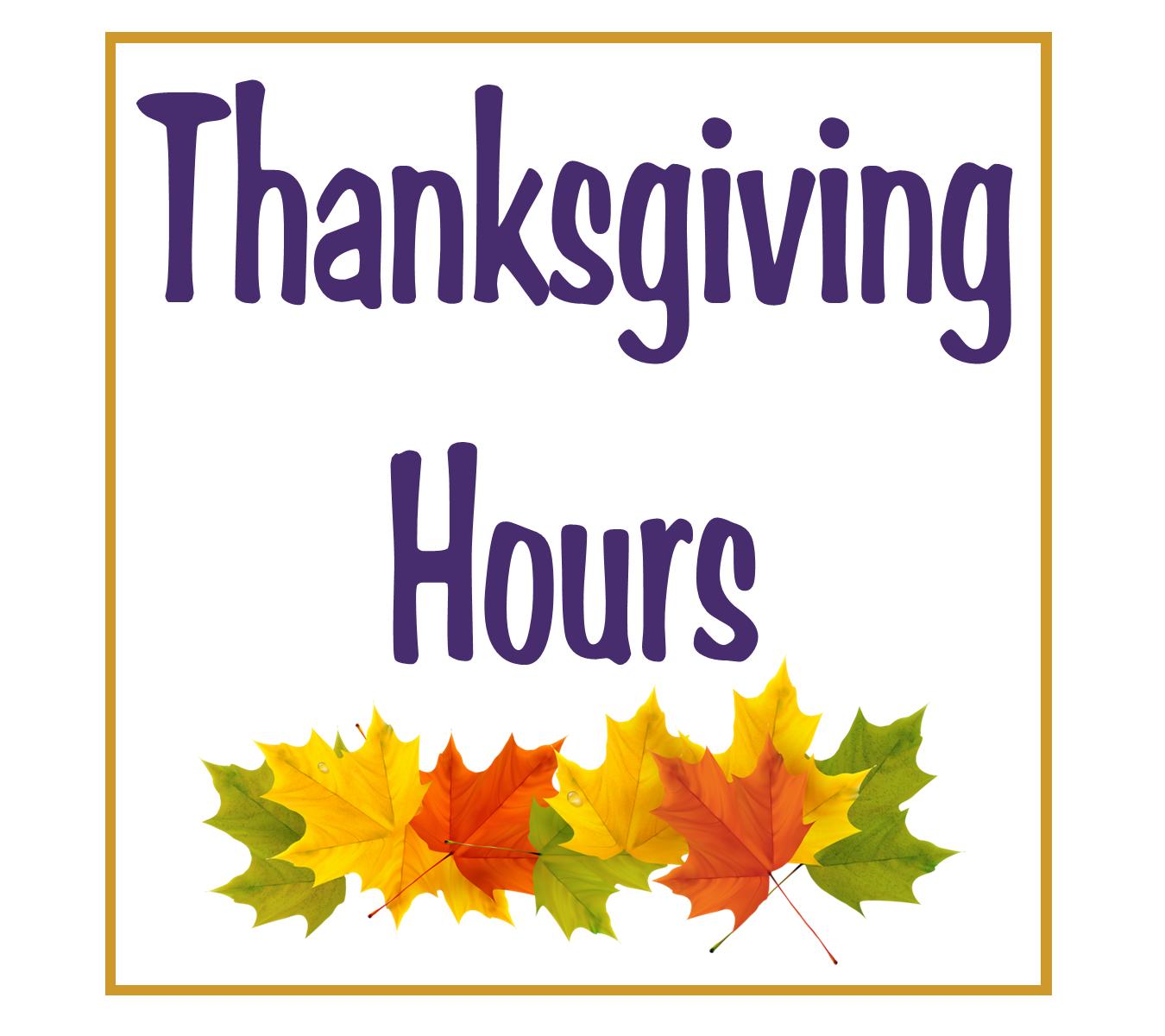 thanksgiving hours template